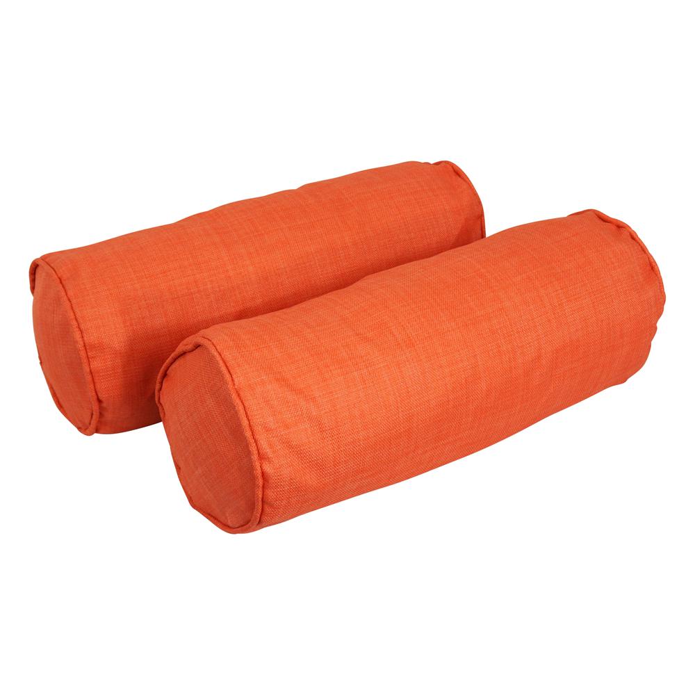 20-inch by 8-inch Double-corded Spun Polyester Bolster Pillows with Inserts (Set of 2) 9814-CD-S2-REO-SOL-13. Picture 1
