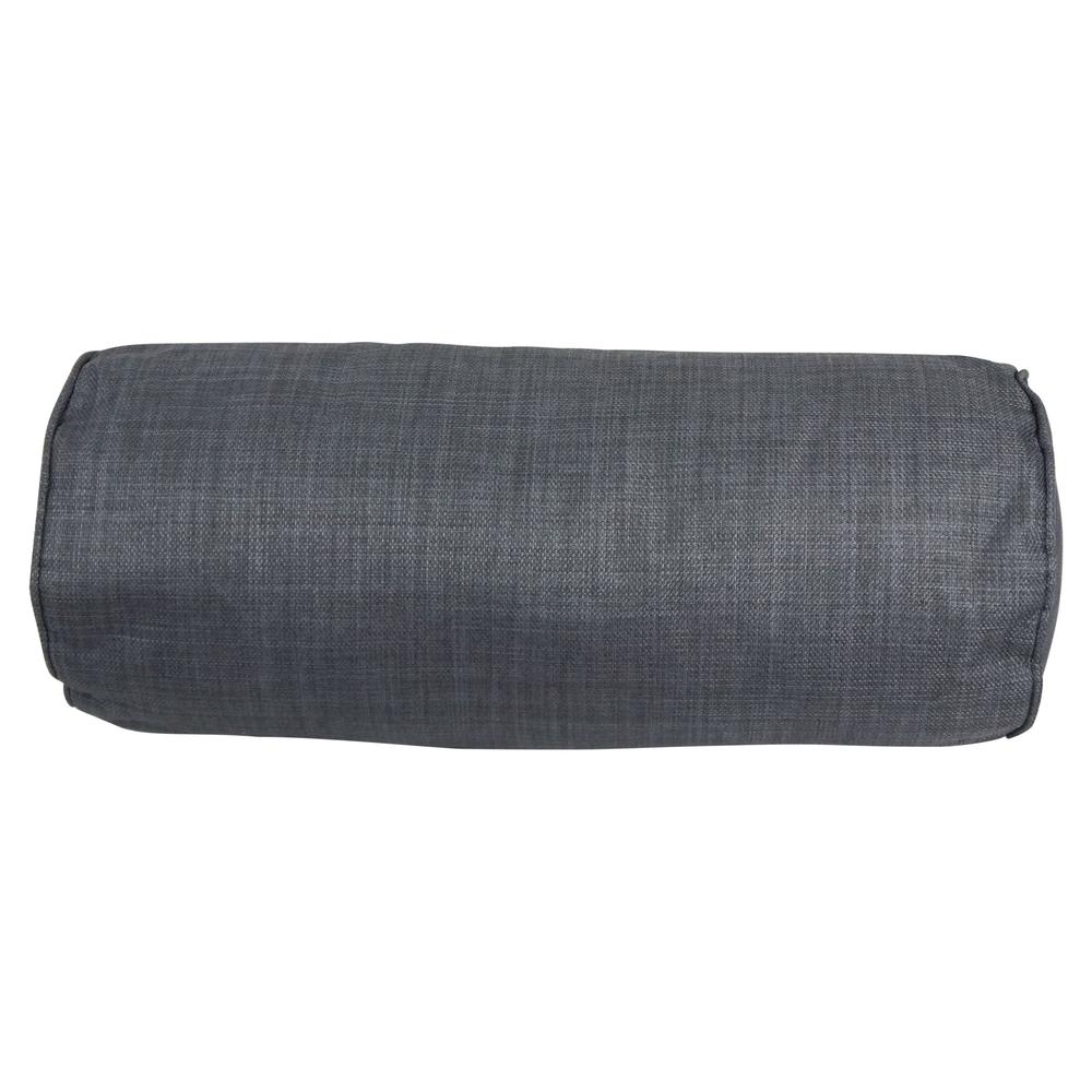 20-inch by 8-inch Double-corded Spun Polyester Bolster Pillows with Inserts (Set of 2) 9814-CD-S2-REO-SOL-15. Picture 2