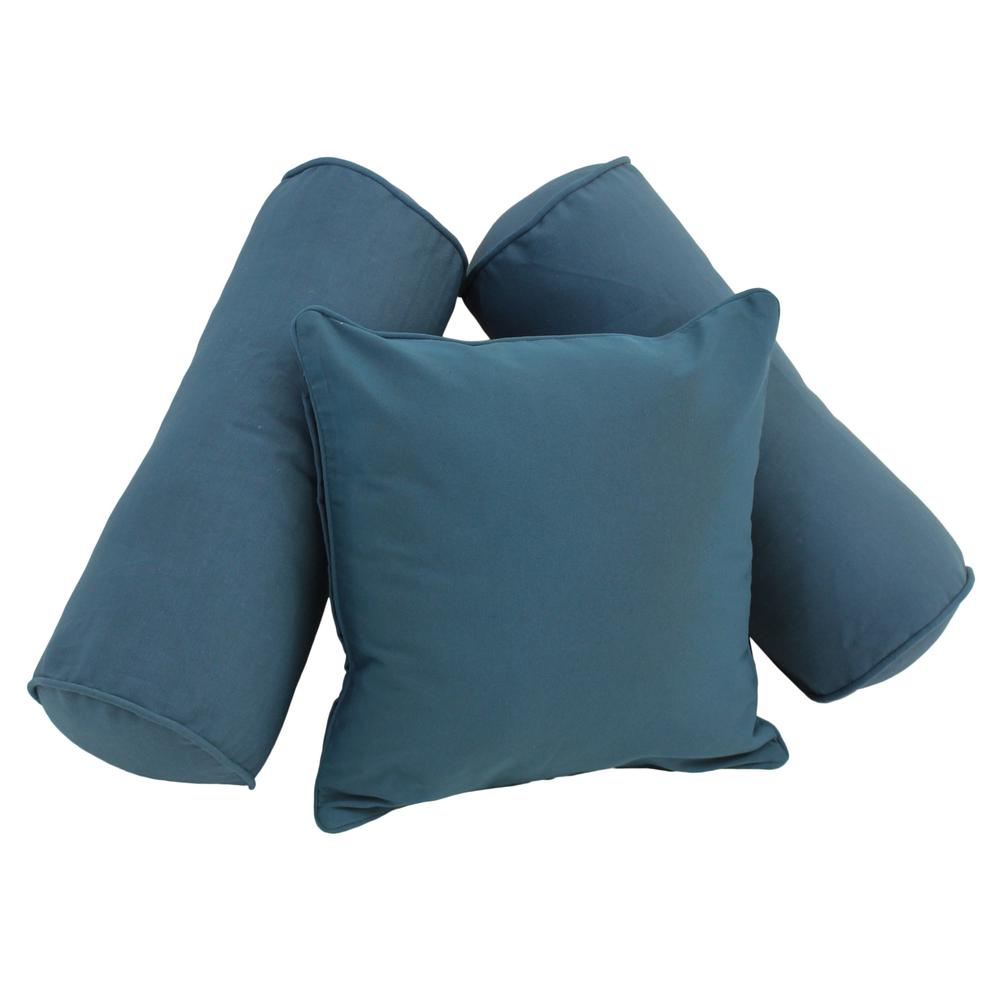 Double-corded Solid Twill Throw Pillows with Inserts (Set of 3) 9816-CD-S3-TW-IN. Picture 1