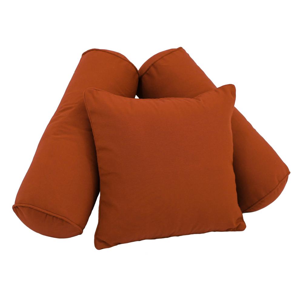 Double-corded Solid Twill Throw Pillows with Inserts (Set of 3) 9816-CD-S3-TW-SP. Picture 1