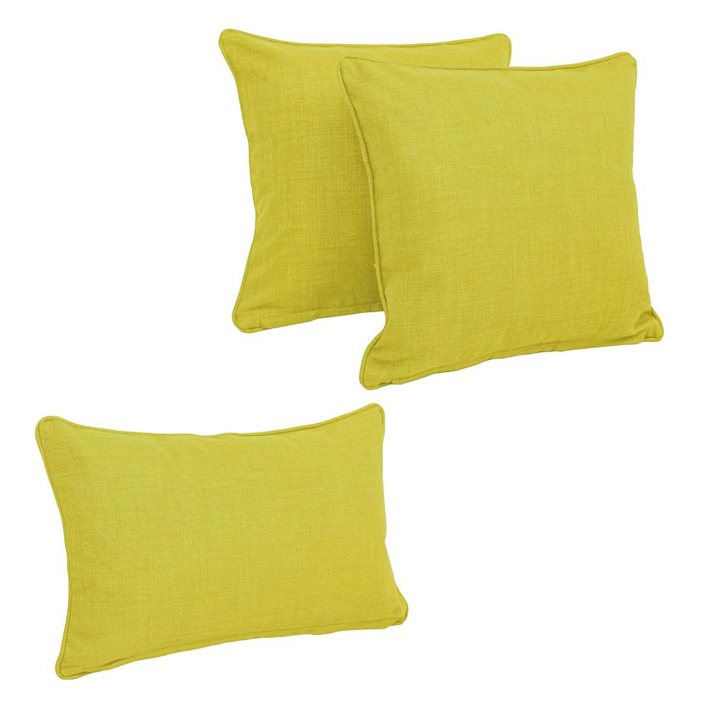 Blazing Needles Indoor/Outdoor Spun Polyester Throw Pillows (Set of 3). Picture 1