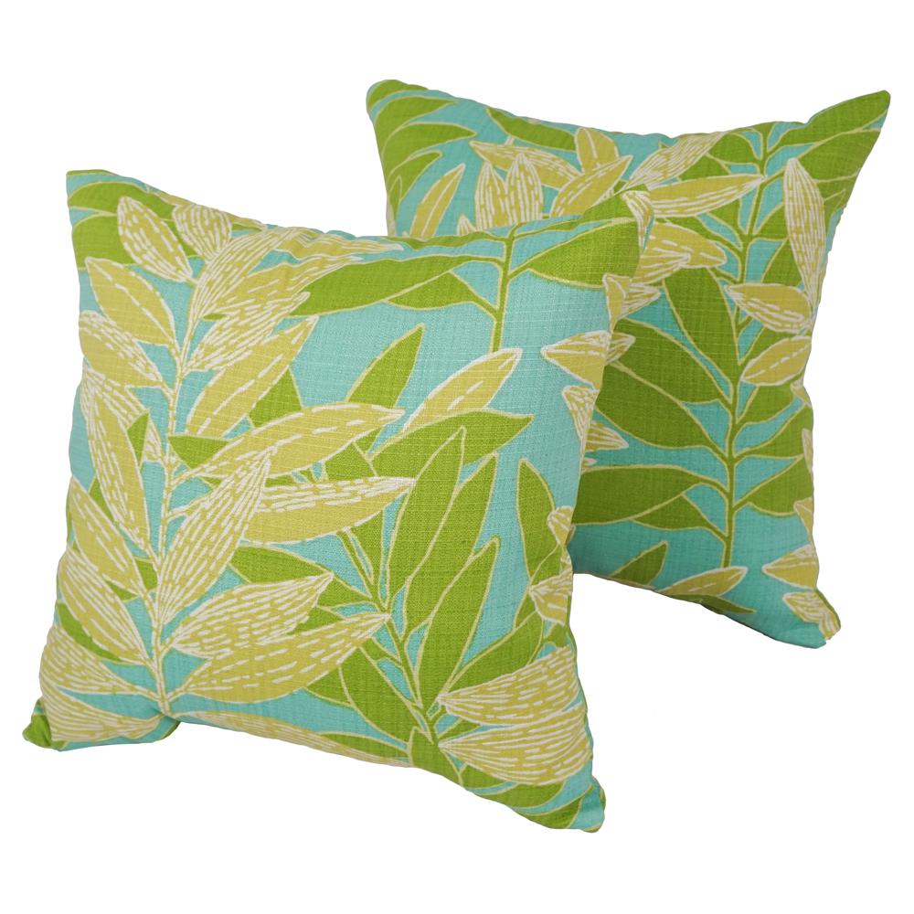 Blaziing Needles 17-inch Outdoor Spun Polyester Throw Pillows (Set of 2). Picture 1