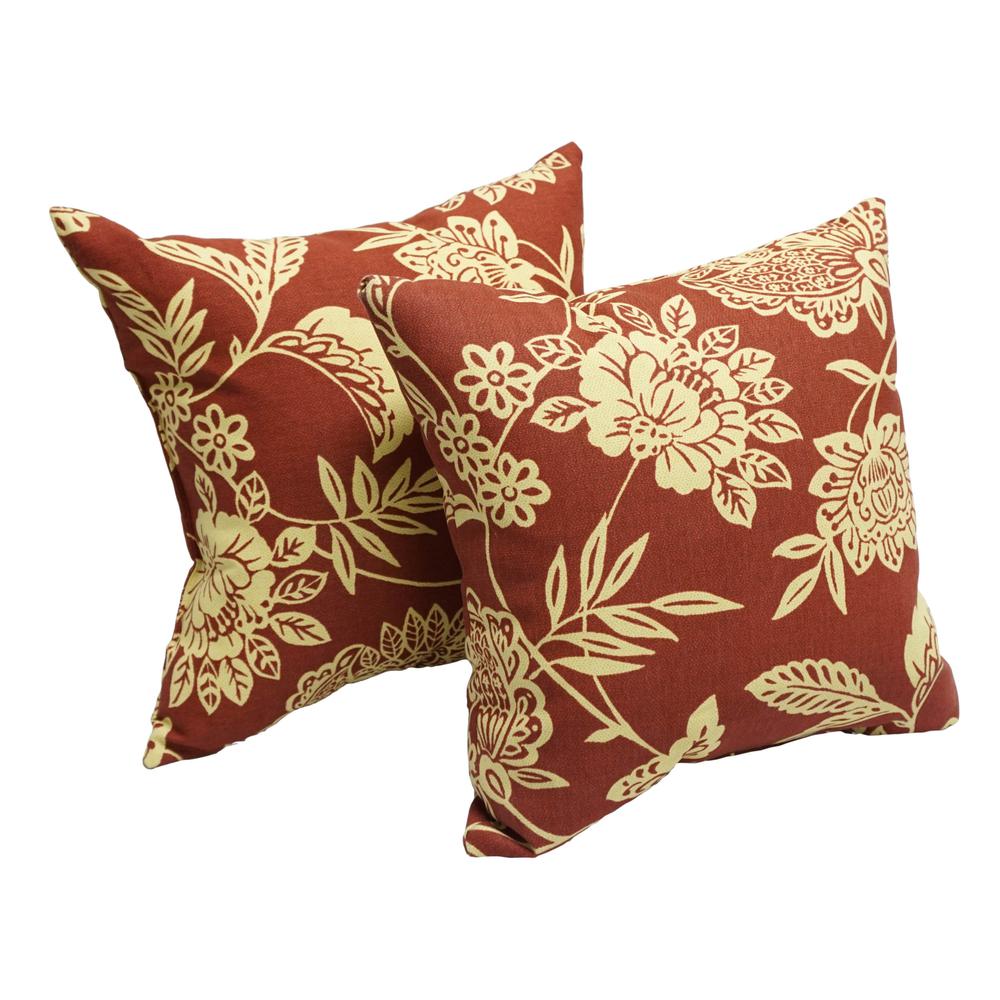 17-inch Square Polyester Outdoor Throw Pillows (Set of 2)  9910-S2-CO-OD-048. Picture 1