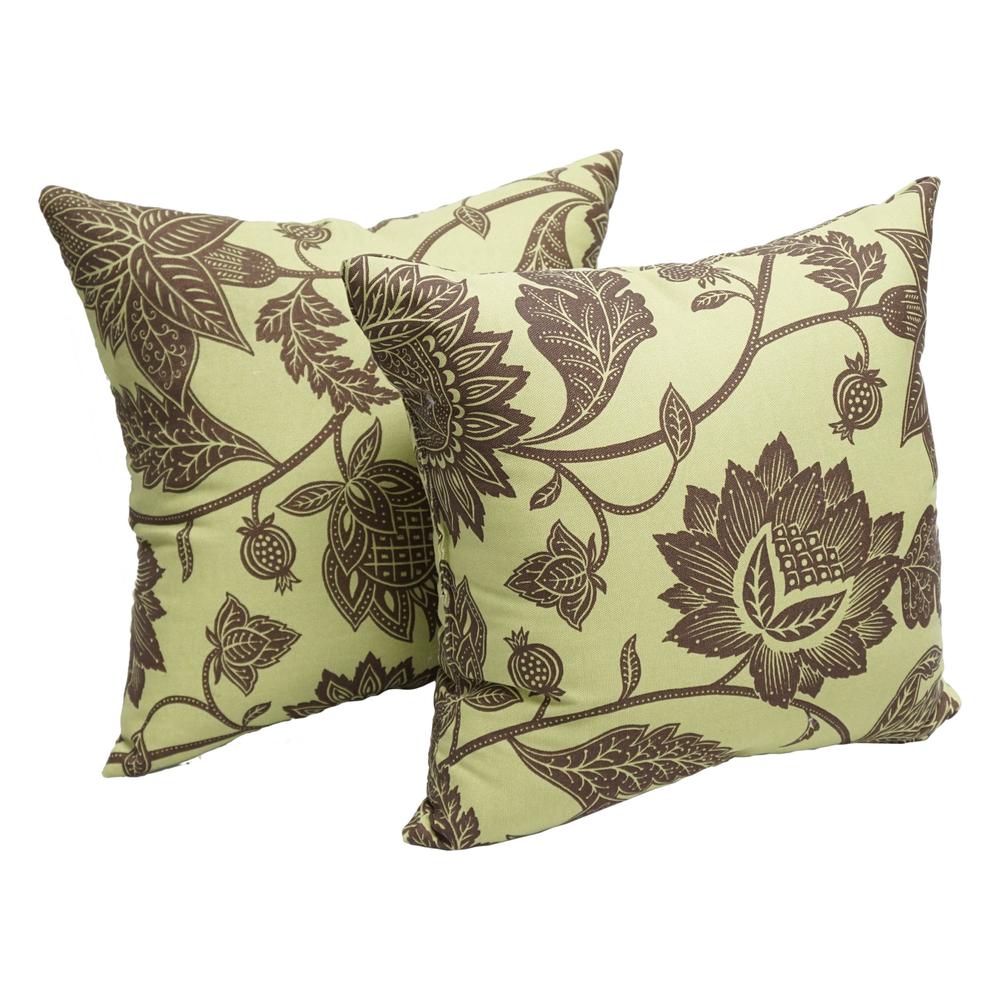 17-inch Square Polyester Outdoor Throw Pillows (Set of 2)  9910-S2-CO-OD-049. Picture 1