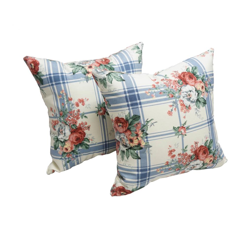 17-inch Square Polyester Outdoor Throw Pillows (Set of 2)  9910-S2-CO-OD-052. Picture 1