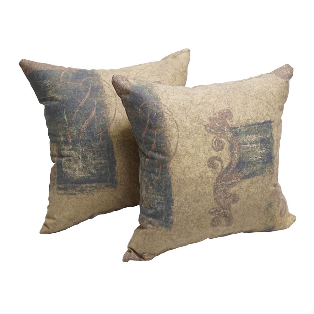 17-inch Square Polyester Outdoor Throw Pillows (Set of 2)  9910-S2-CO-OD-054. Picture 1