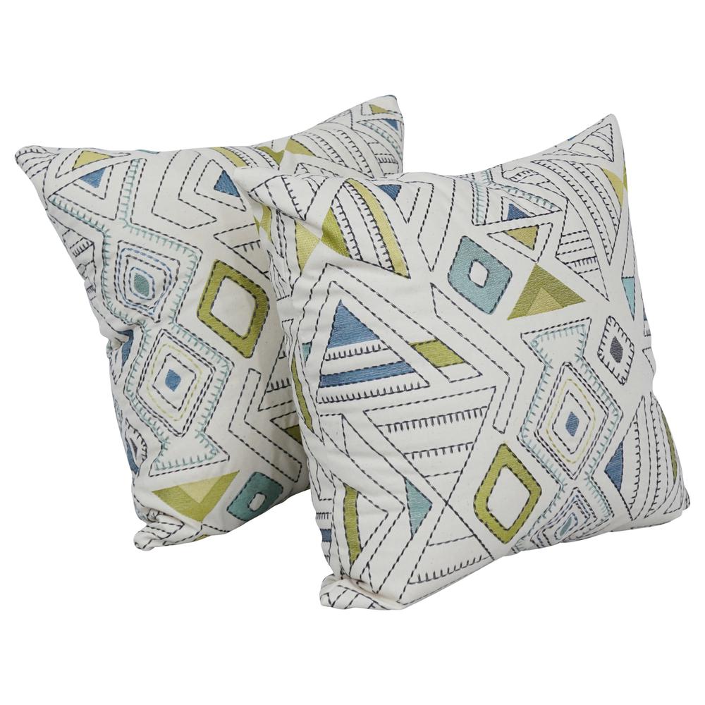17-inch Jacquard Throw Pillows with Inserts (Set of 2)  9910-S2-ID-075. Picture 1