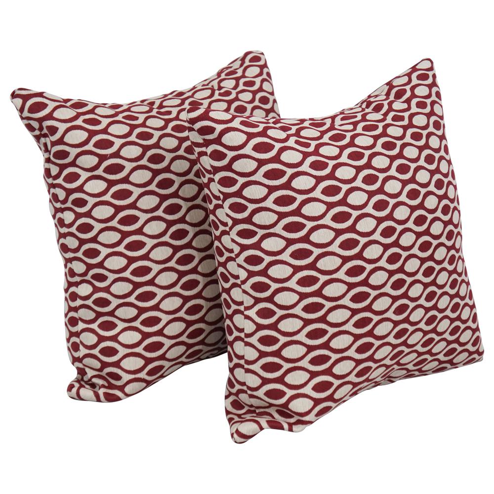 17-inch Jacquard Throw Pillows with Inserts (Set of 2)  9910-S2-ID-118. Picture 1