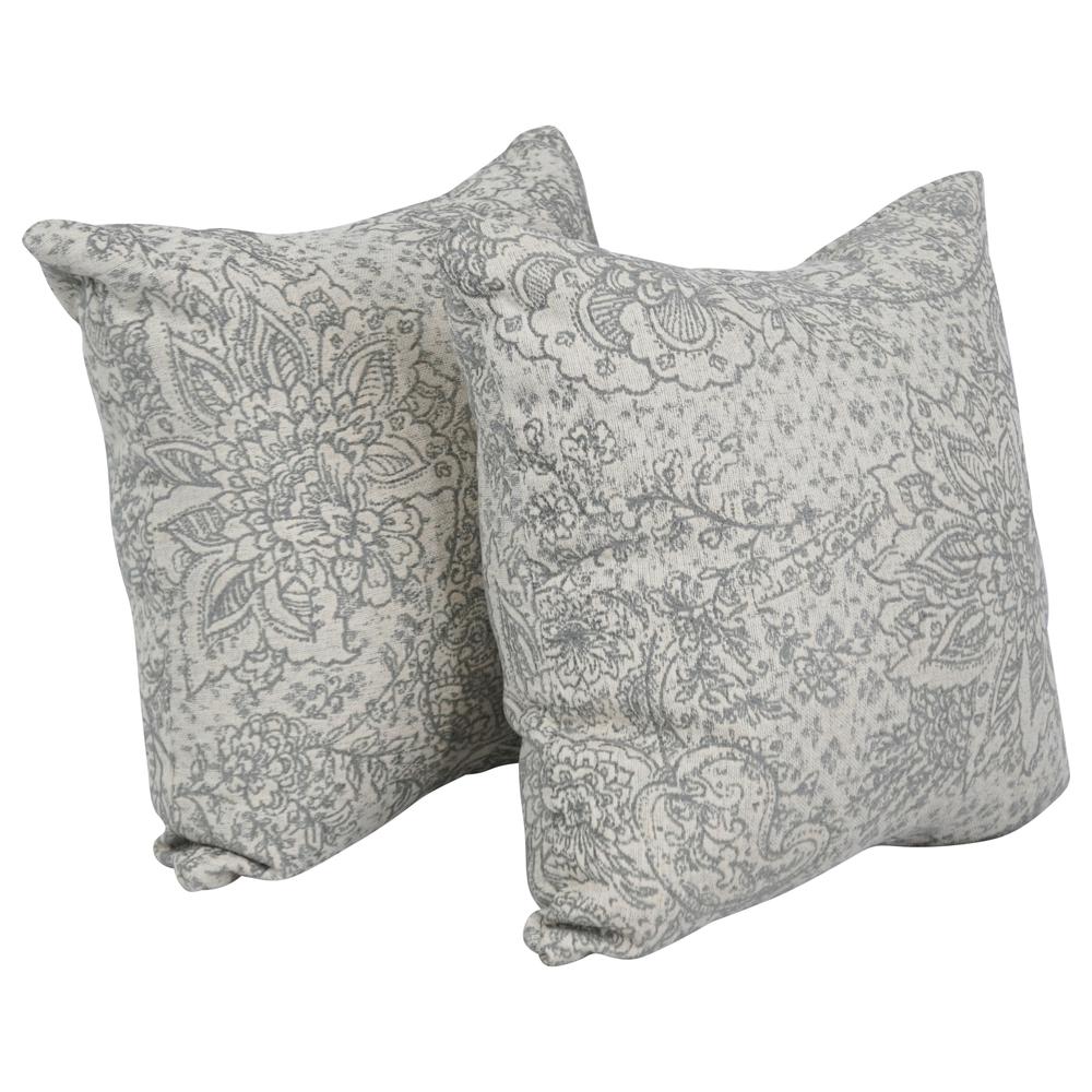 17-inch Jacquard Throw Pillows with Inserts (Set of 2)  9910-S2-ID-140. Picture 1
