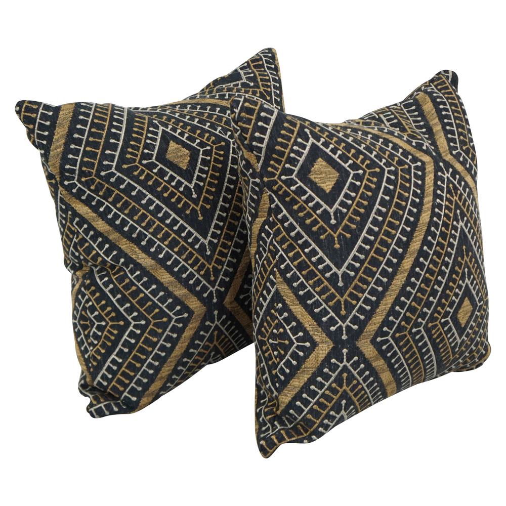 17-inch Jacquard Throw Pillows with Inserts (Set of 2)  9910-S2-ID-142. Picture 1