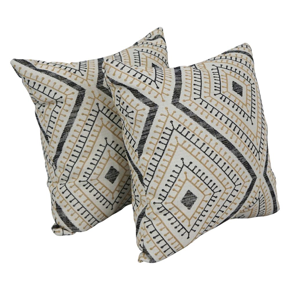 17-inch Jacquard Throw Pillows with Inserts (Set of 2)  9910-S2-ID-143. Picture 1