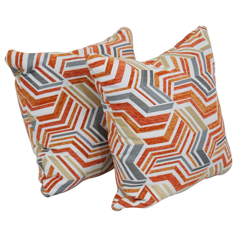17-inch Jacquard Throw Pillows with Inserts (Set of 2)  9910-S2-ID-149. Picture 1