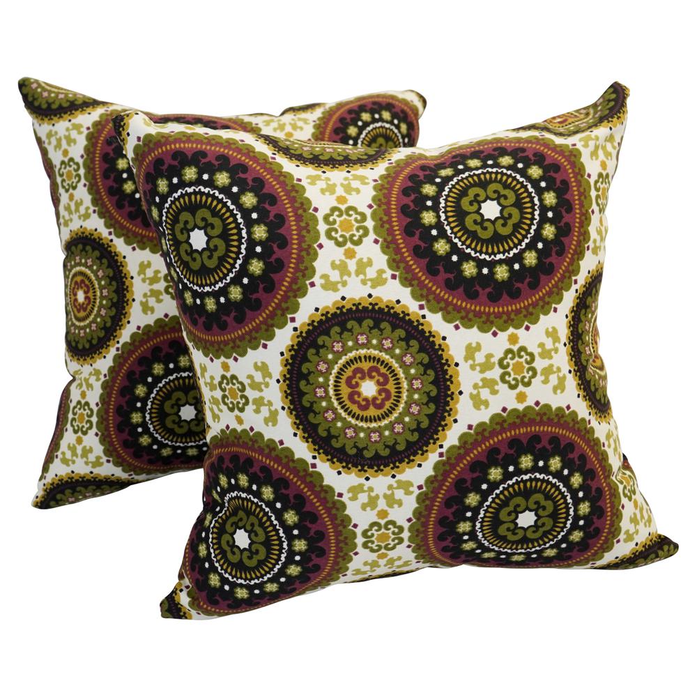 17-inch Square Polyester Outdoor Throw Pillows (Set of 2) 9910-S2-OD-077. Picture 1