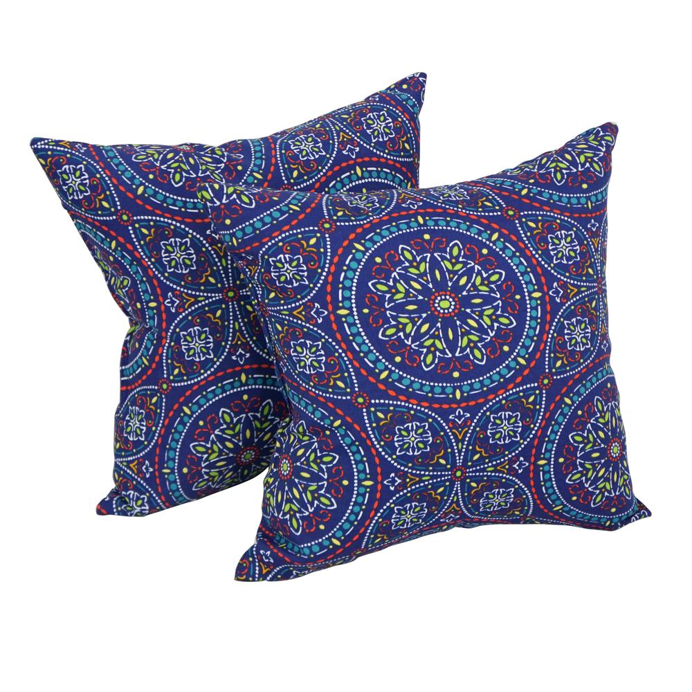17-inch Square Polyester Outdoor Throw Pillows (Set of 2) 9910-S2-OD-100. Picture 1
