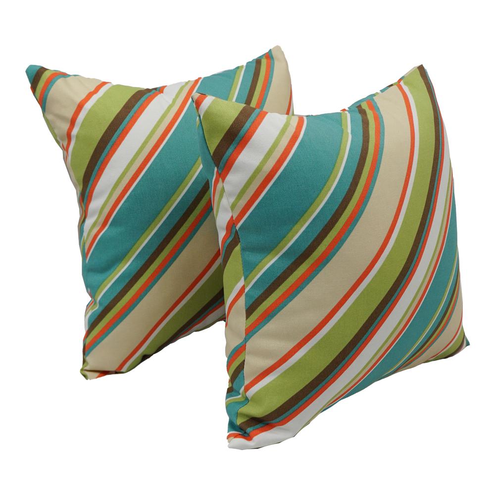 17-inch Square Polyester Outdoor Throw Pillows (Set of 2) 9910-S2-OD-103. Picture 1