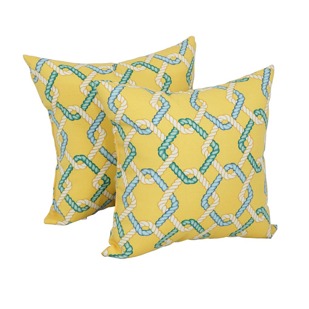 17-inch Square Polyester Outdoor Throw Pillows (Set of 2) 9910-S2-OD-105. Picture 1