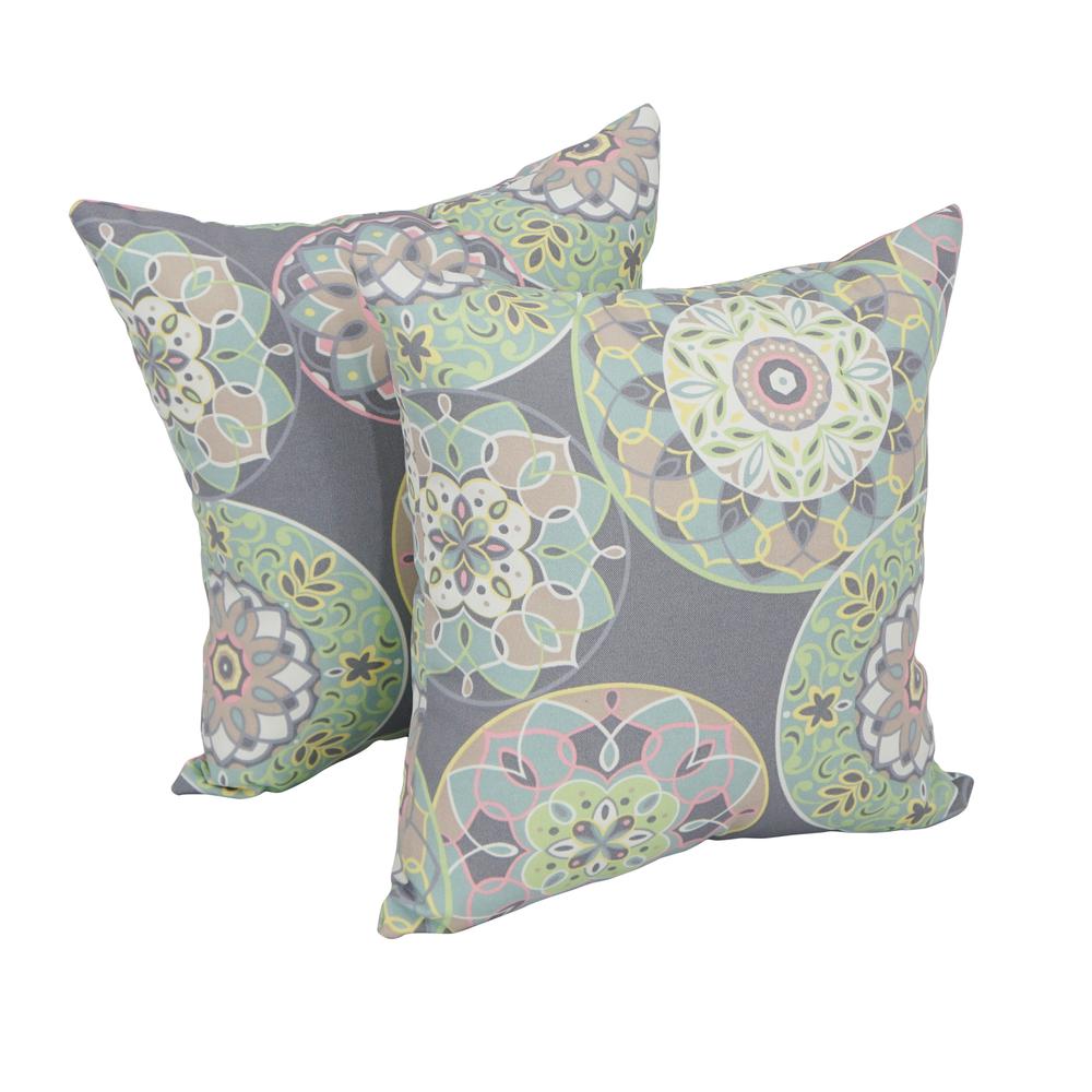 17-inch Square Polyester Outdoor Throw Pillows (Set of 2) 9910-S2-OD-106. Picture 1