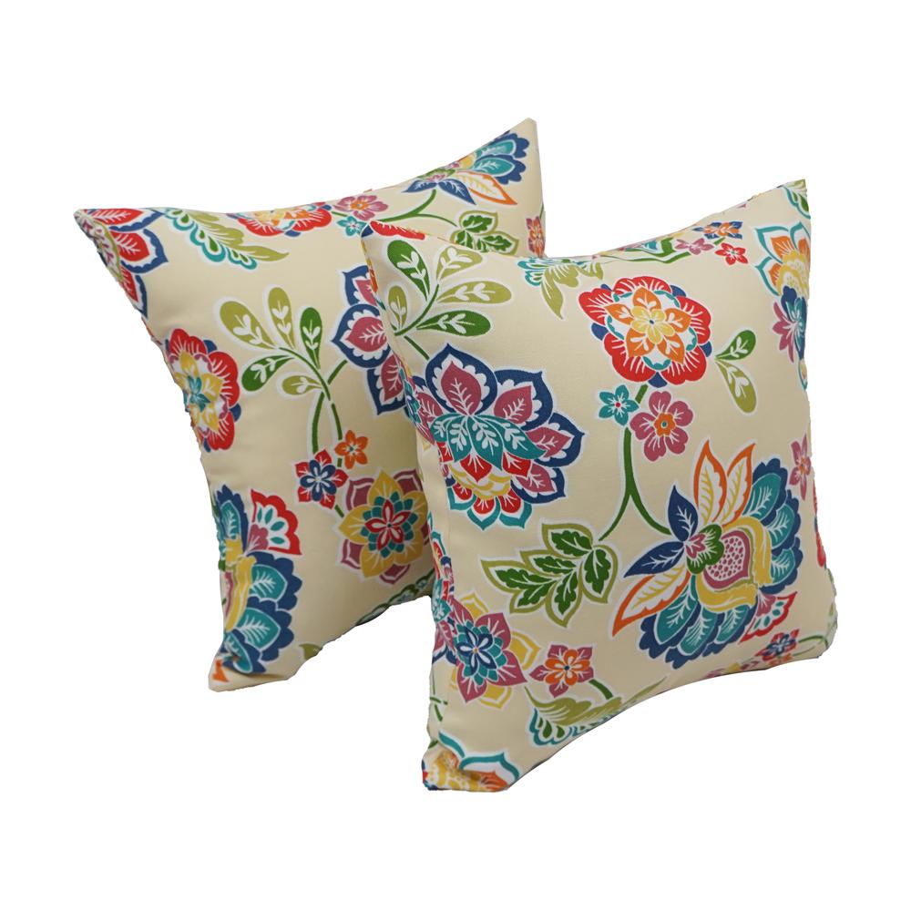17-inch Square Polyester Outdoor Throw Pillows (Set of 2) 9910-S2-OD-108. Picture 1