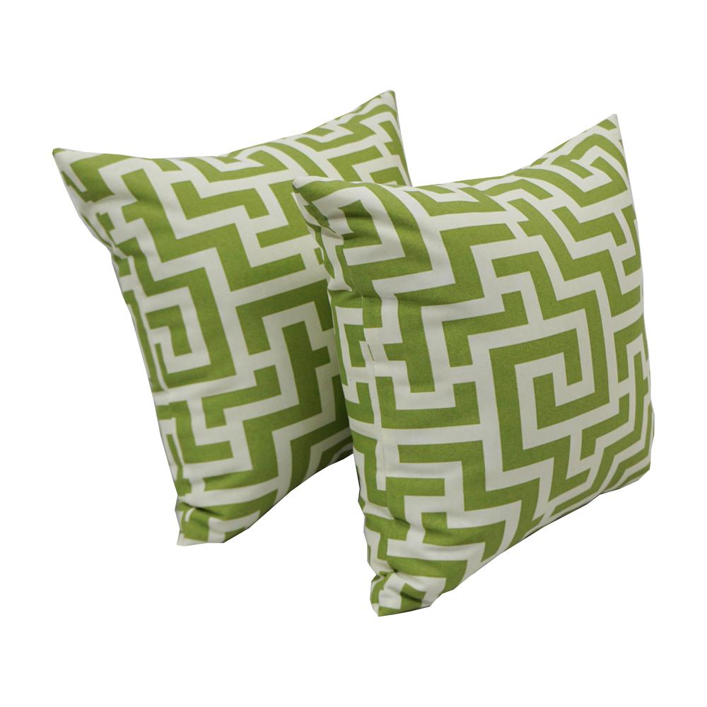 17-inch Square Polyester Outdoor Throw Pillows (Set of 2) 9910-S2-OD-112. Picture 1