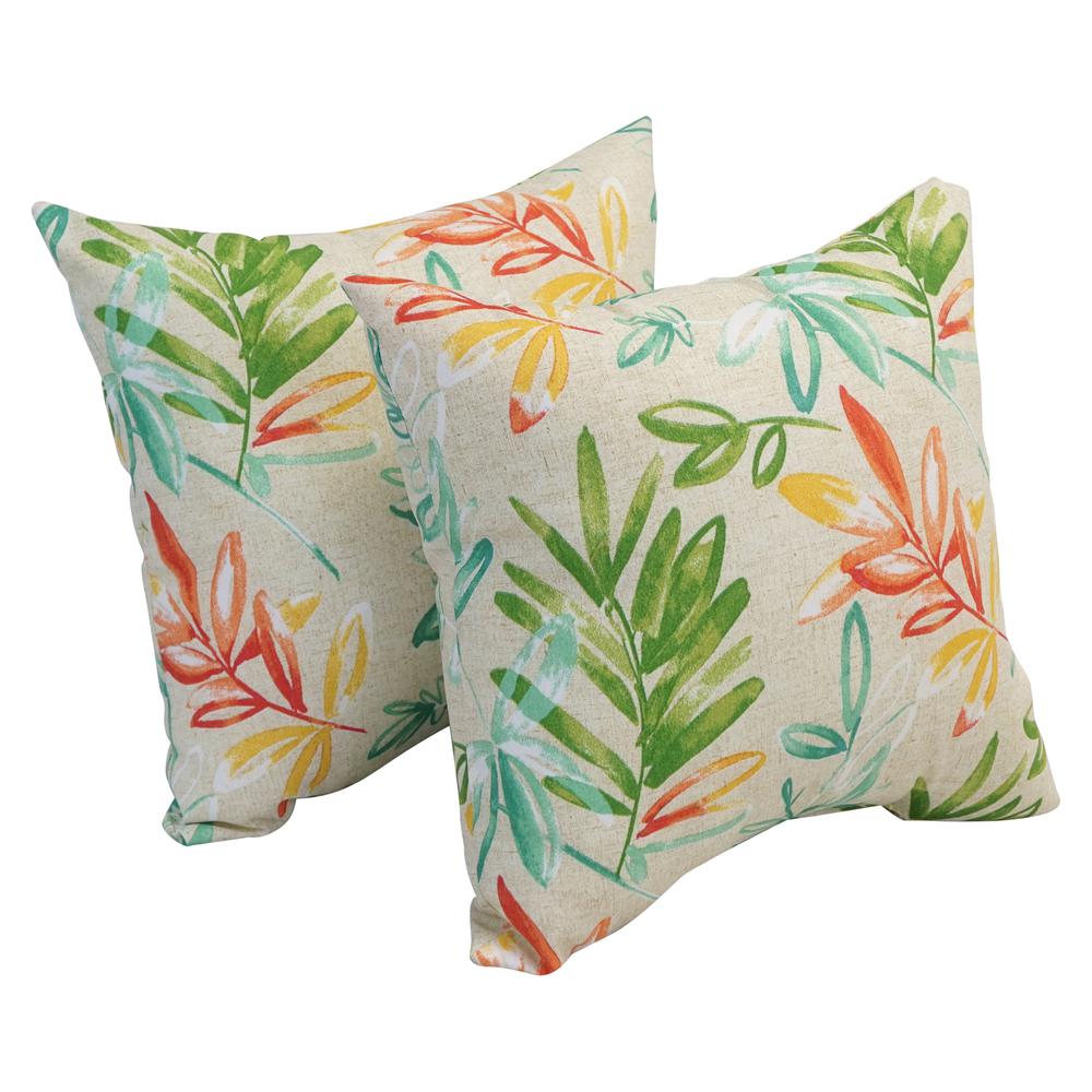 17-inch Square Polyester Outdoor Throw Pillows (Set of 2) 9910-S2-OD-117. Picture 1