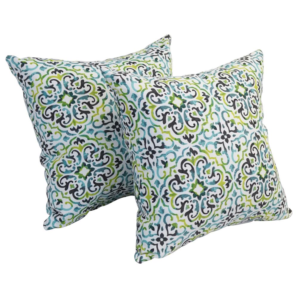 17-inch Square Polyester Outdoor Throw Pillows (Set of 2) 9910-S2-OD-118. Picture 1