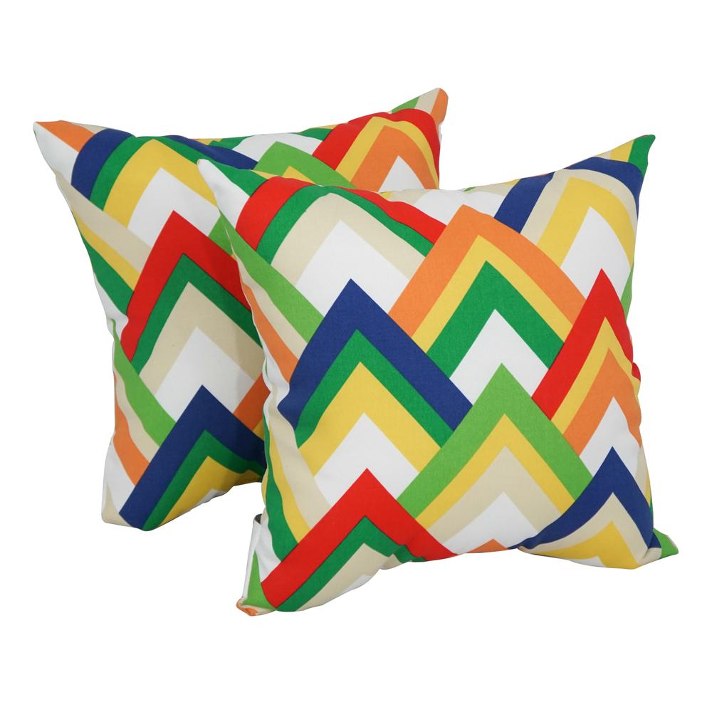 17-inch Square Polyester Outdoor Throw Pillows (Set of 2) 9910-S2-OD-119. Picture 1
