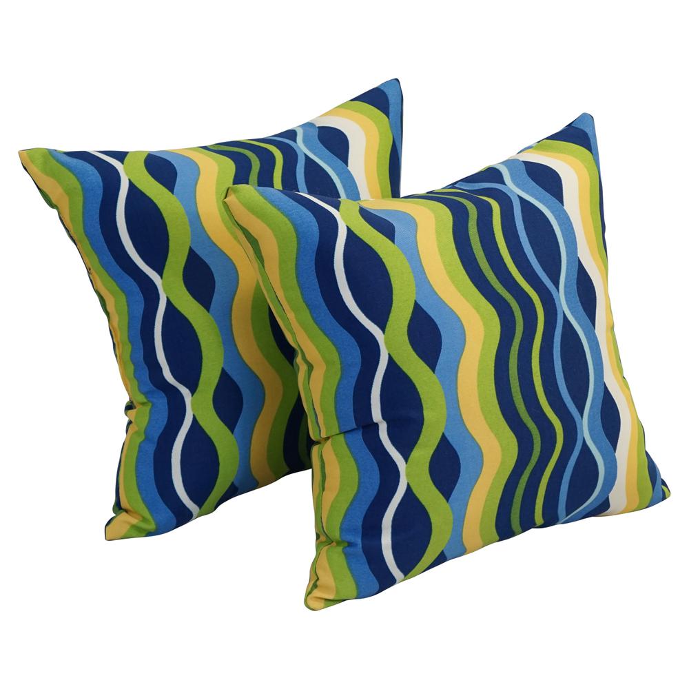 17-inch Square Polyester Outdoor Throw Pillows (Set of 2) 9910-S2-OD-124. Picture 1