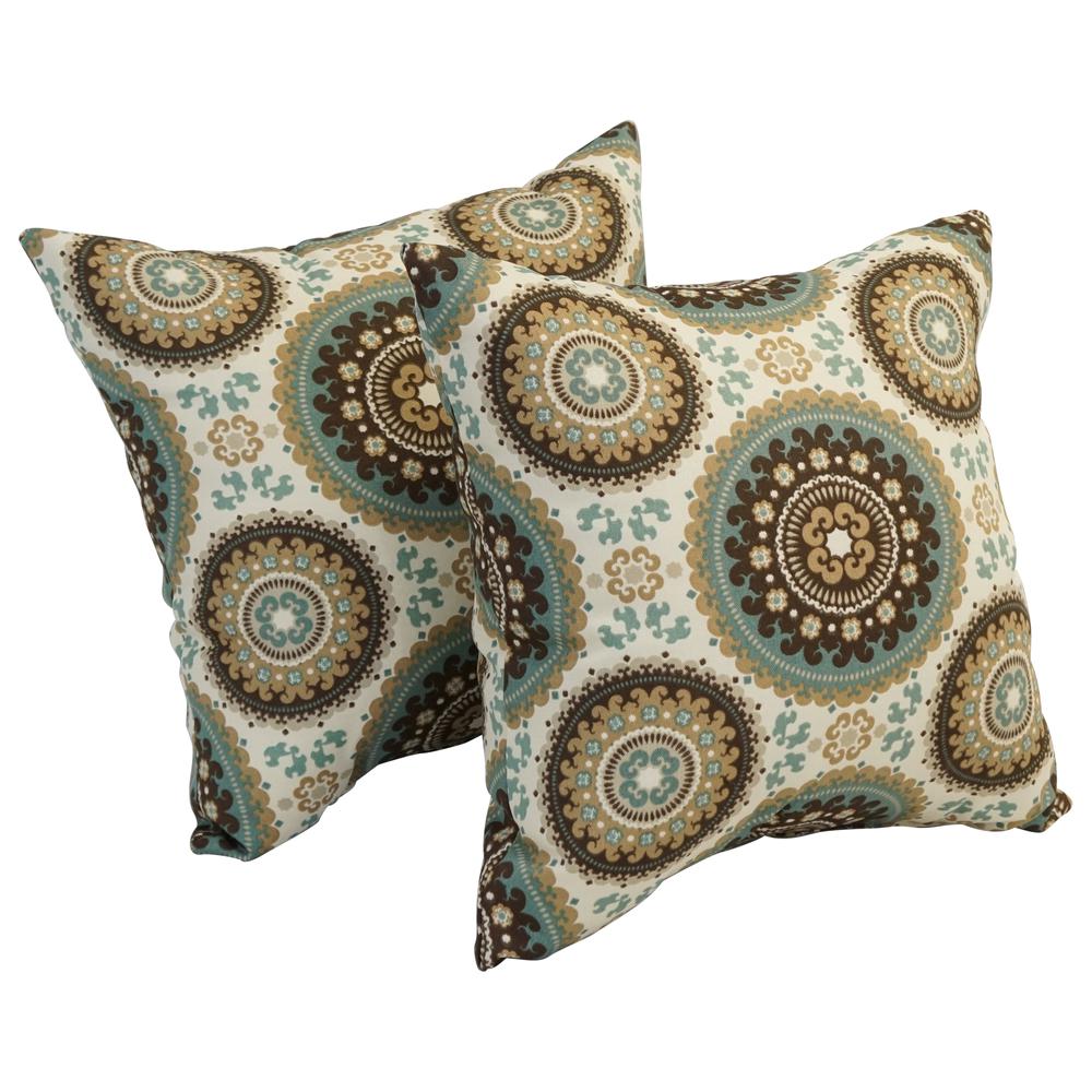 17-inch Square Polyester Outdoor Throw Pillows (Set of 2) 9910-S2-OD-128. Picture 1