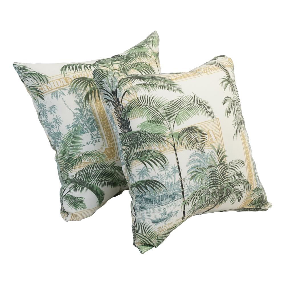 17-inch Square Polyester Outdoor Throw Pillows (Set of 2) 9910-S2-OD-154. Picture 1