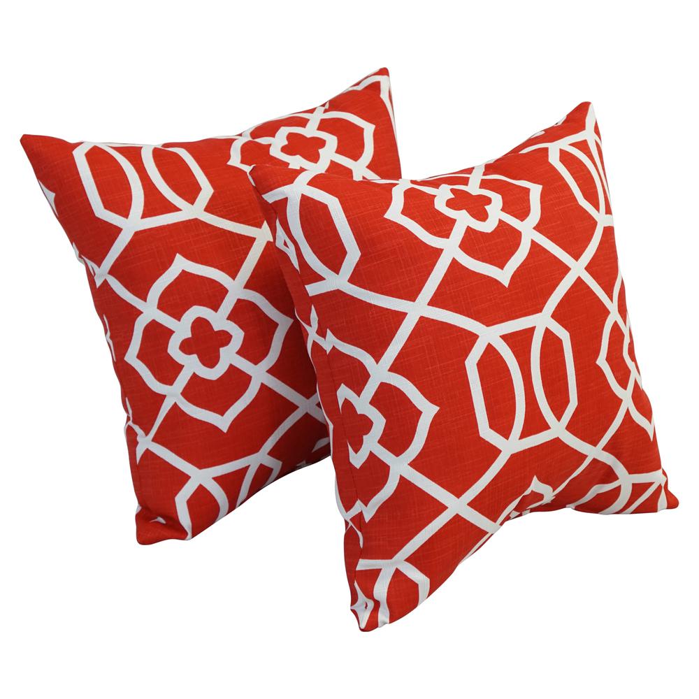 17-inch Square Polyester Outdoor Throw Pillows (Set of 2) 9910-S2-OD-155. Picture 1