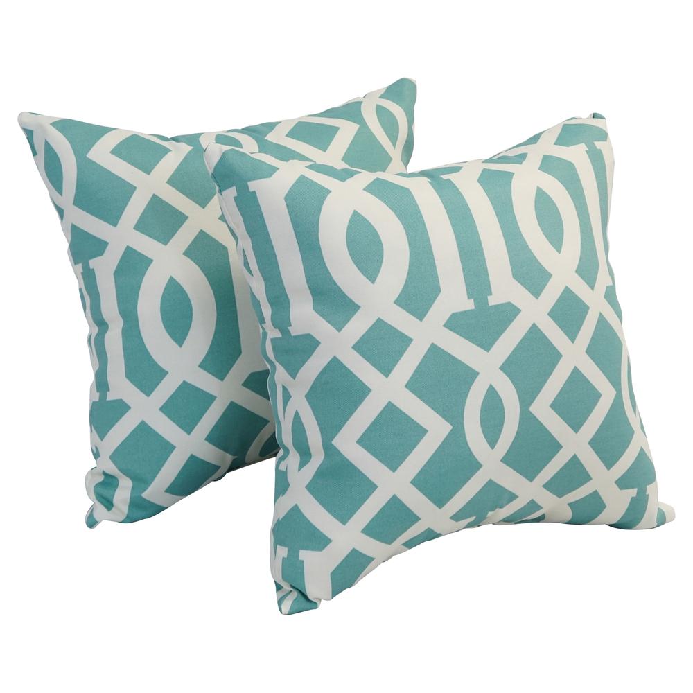 17-inch Square Polyester Outdoor Throw Pillows (Set of 2) 9910-S2-OD-156. Picture 1