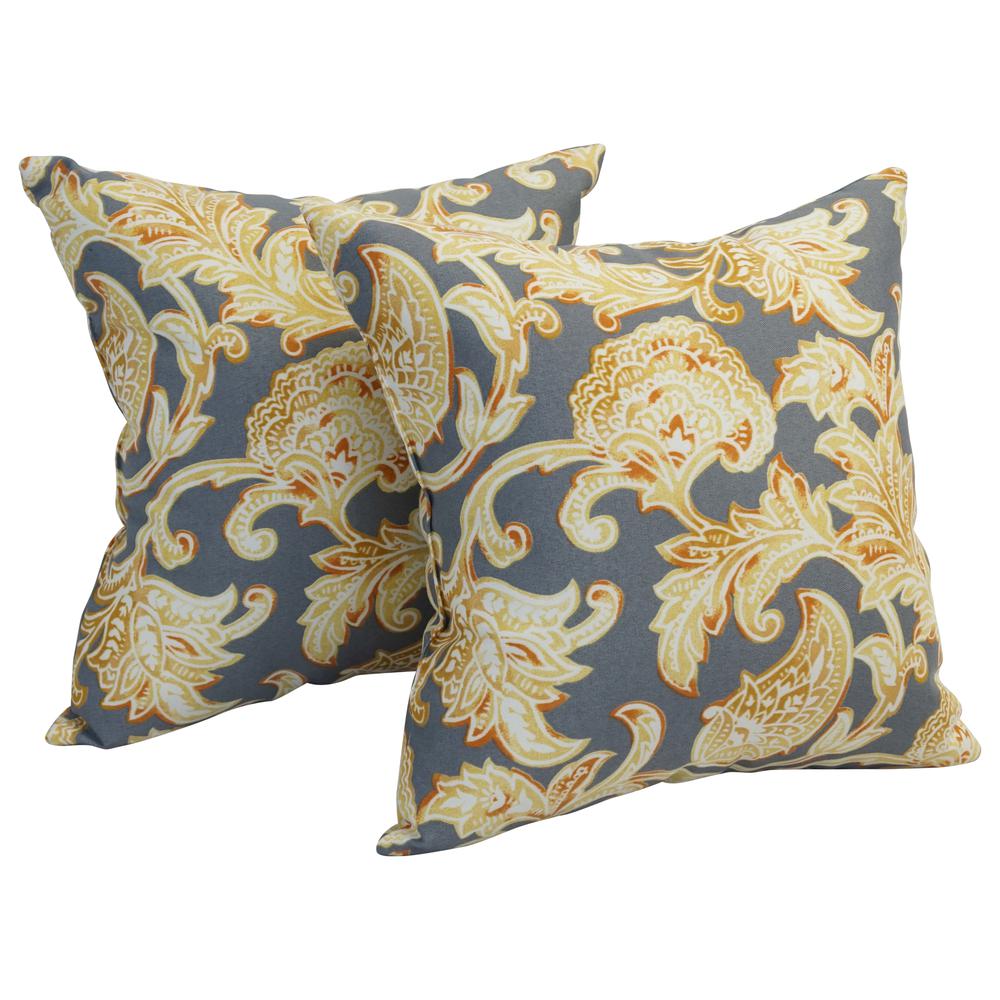 17-inch Square Polyester Outdoor Throw Pillows (Set of 2) 9910-S2-OD-157. Picture 1