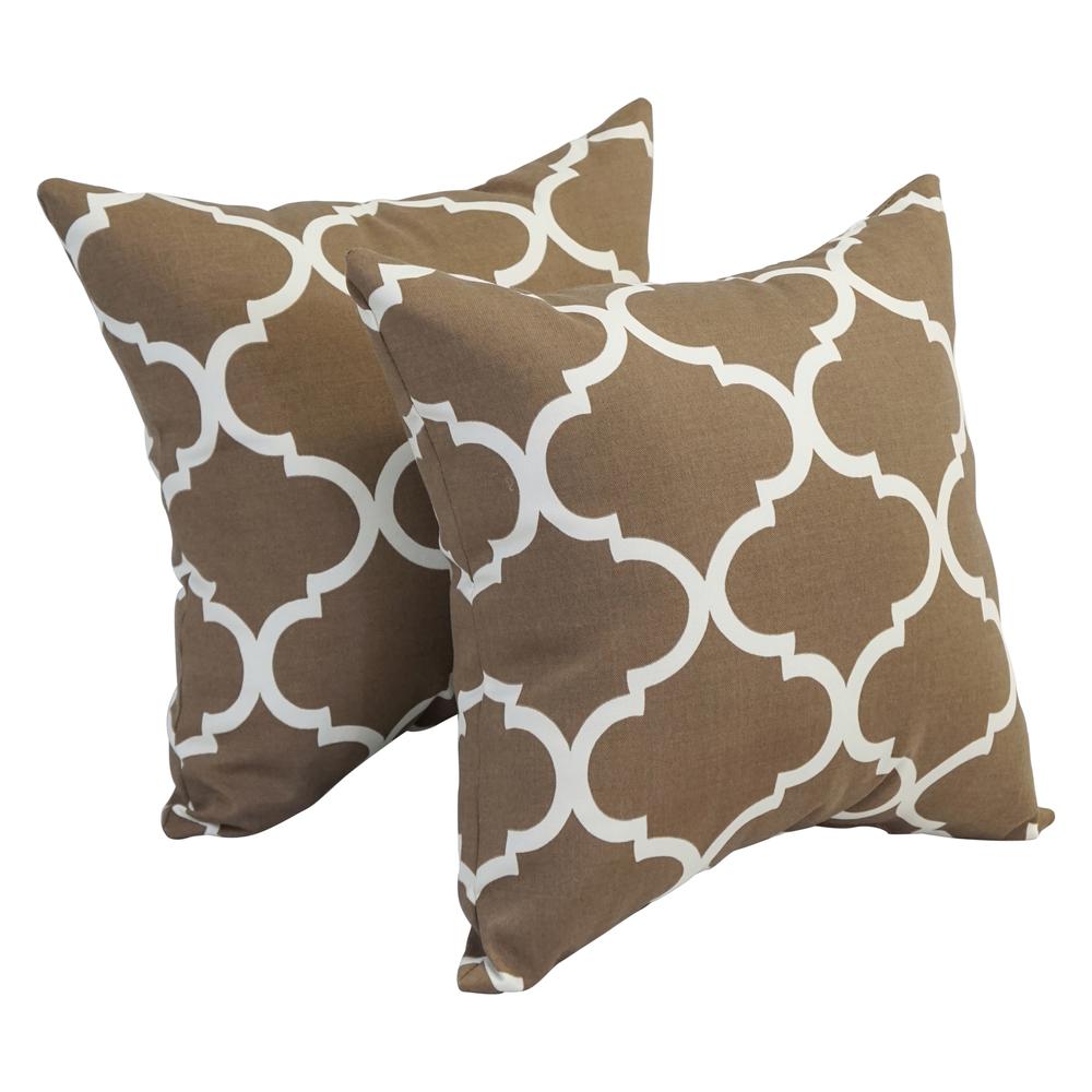 17-inch Square Polyester Outdoor Throw Pillows (Set of 2) 9910-S2-OD-160. Picture 1