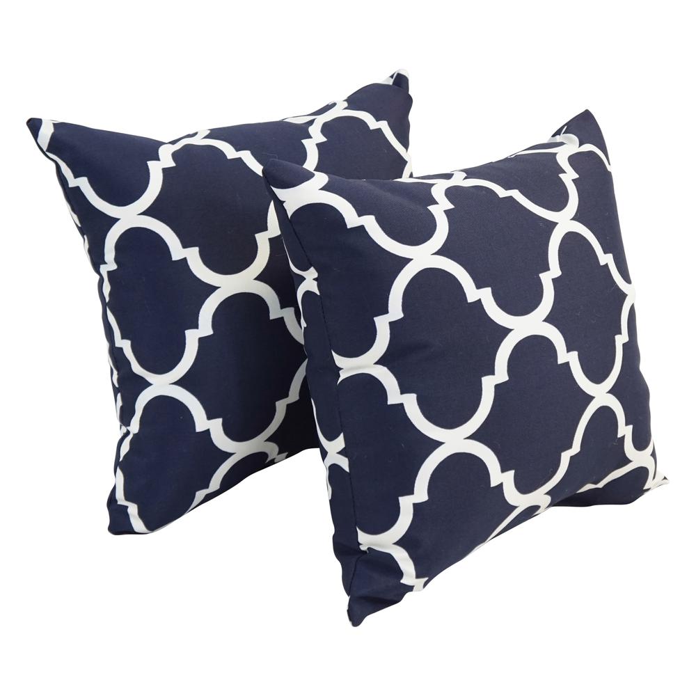 17-inch Square Polyester Outdoor Throw Pillows (Set of 2) 9910-S2-OD-161. Picture 1