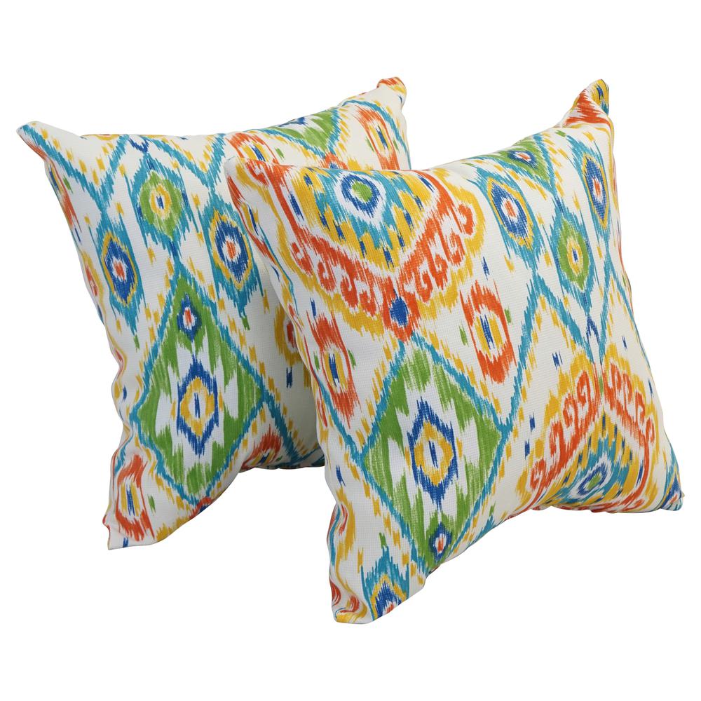 17-inch Square Polyester Outdoor Throw Pillows (Set of 2) 9910-S2-OD-163. Picture 1