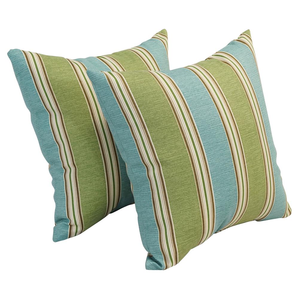 17-inch Square Polyester Outdoor Throw Pillows (Set of 2) 9910-S2-OD-165. Picture 1