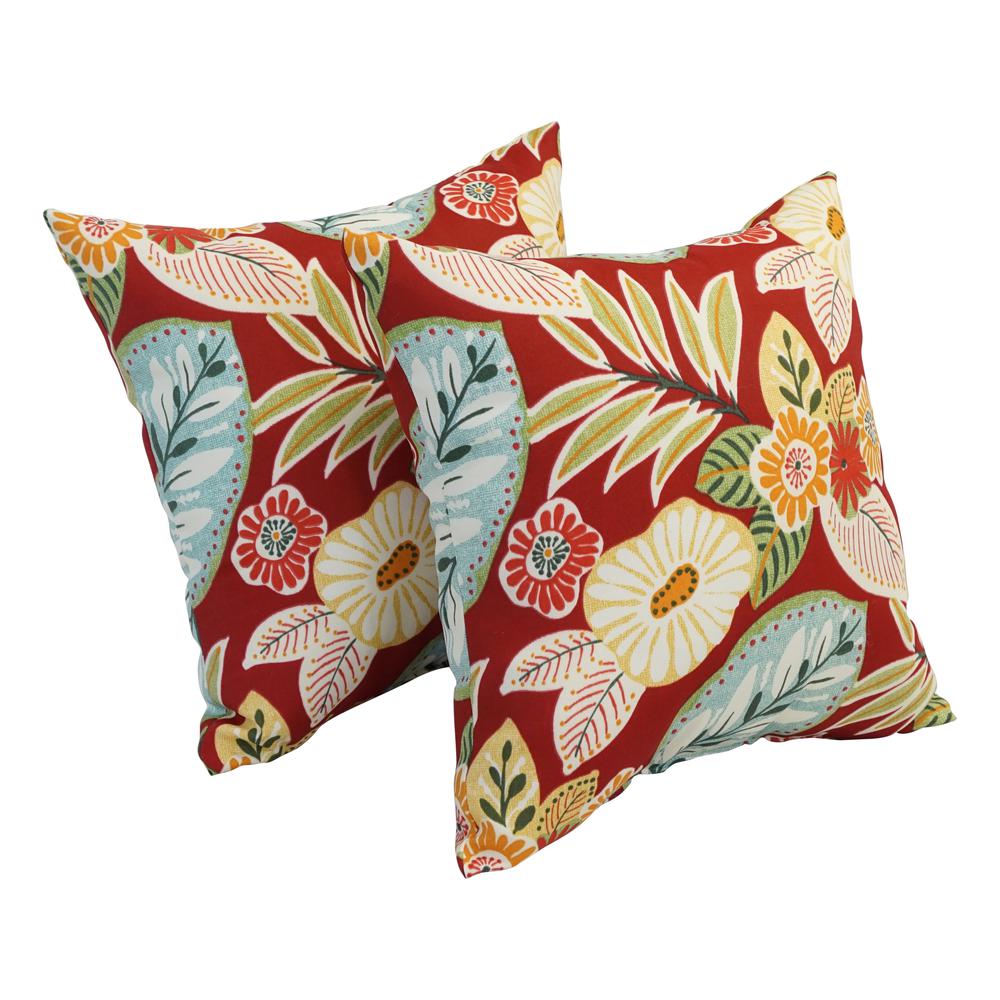 17-inch Square Polyester Outdoor Throw Pillows (Set of 2) 9910-S2-OD-166. Picture 1