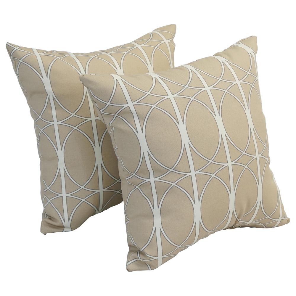 17-inch Square Polyester Outdoor Throw Pillows (Set of 2) 9910-S2-OD-170. Picture 1