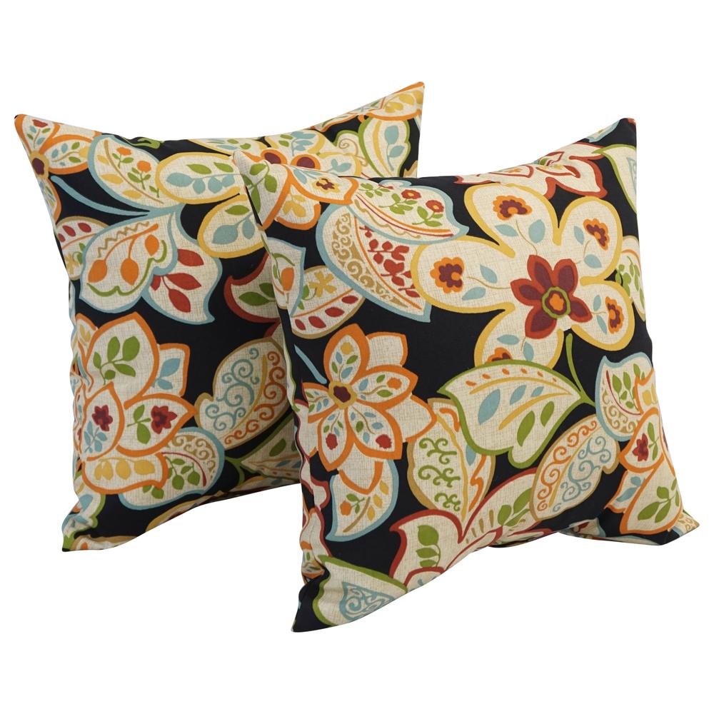 17-inch Square Polyester Outdoor Throw Pillows (Set of 2) 9910-S2-OD-173. Picture 1