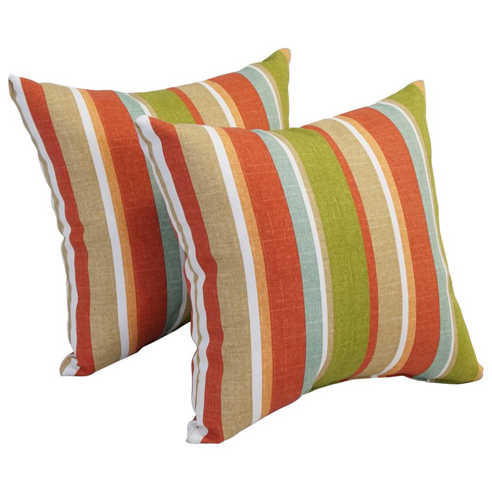 17-inch Square Polyester Outdoor Throw Pillows (Set of 2) 9910-S2-OD-176. Picture 1