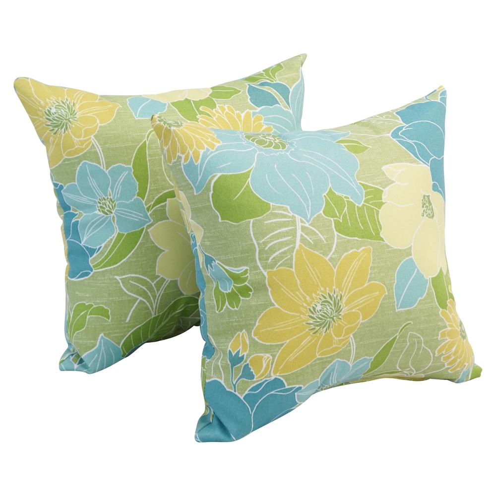 17-inch Square Polyester Outdoor Throw Pillows (Set of 2) 9910-S2-OD-179. Picture 1