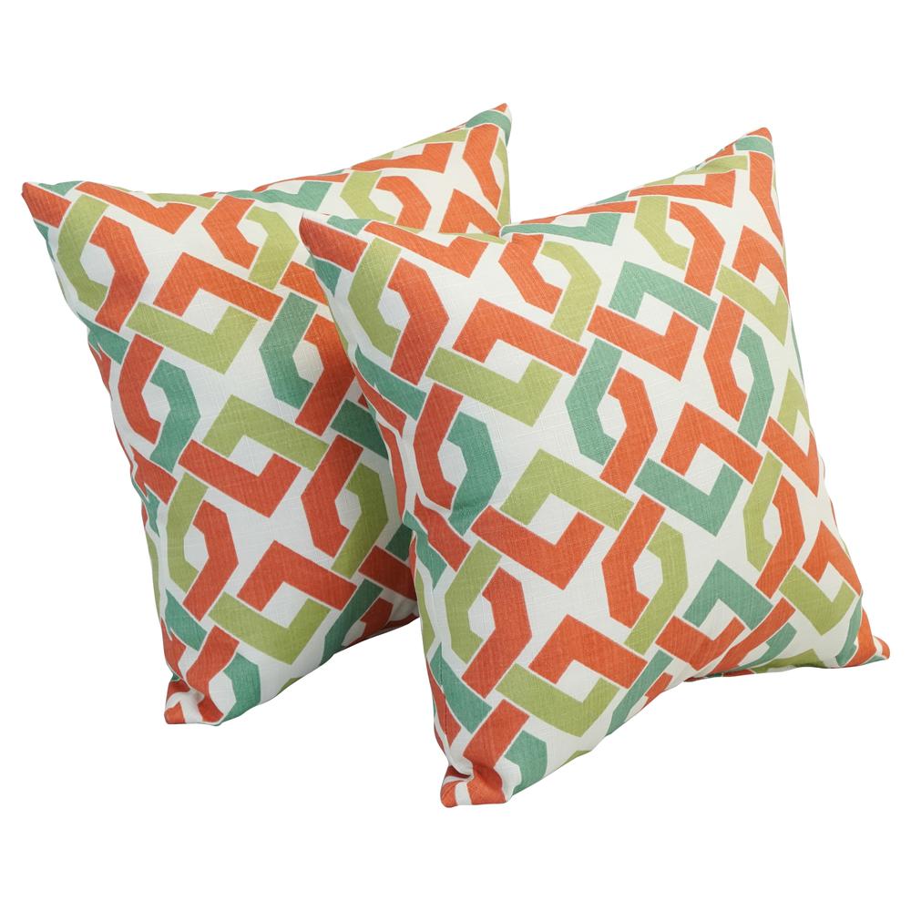 17-inch Square Polyester Outdoor Throw Pillows (Set of 2) 9910-S2-OD-185. Picture 1