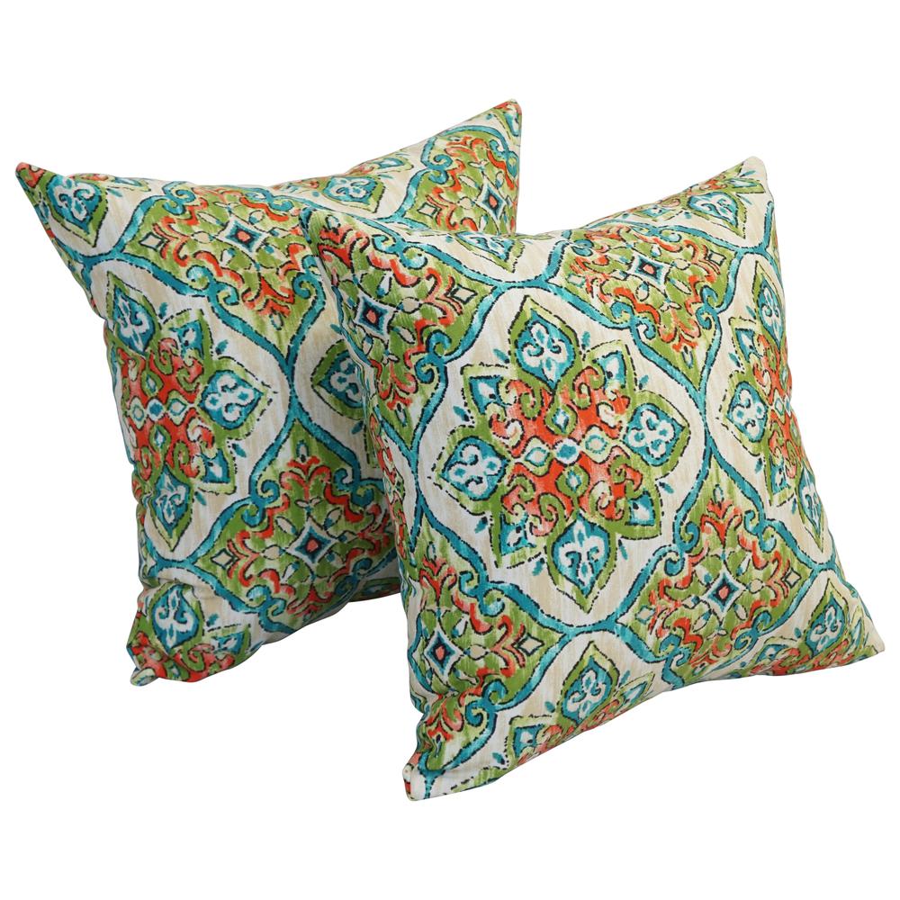 17-inch Square Polyester Outdoor Throw Pillows (Set of 2) 9910-S2-OD-190. Picture 1