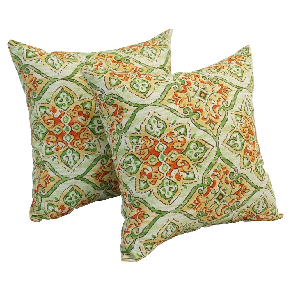 17-inch Square Polyester Outdoor Throw Pillows (Set of 2) 9910-S2-OD-191. Picture 1
