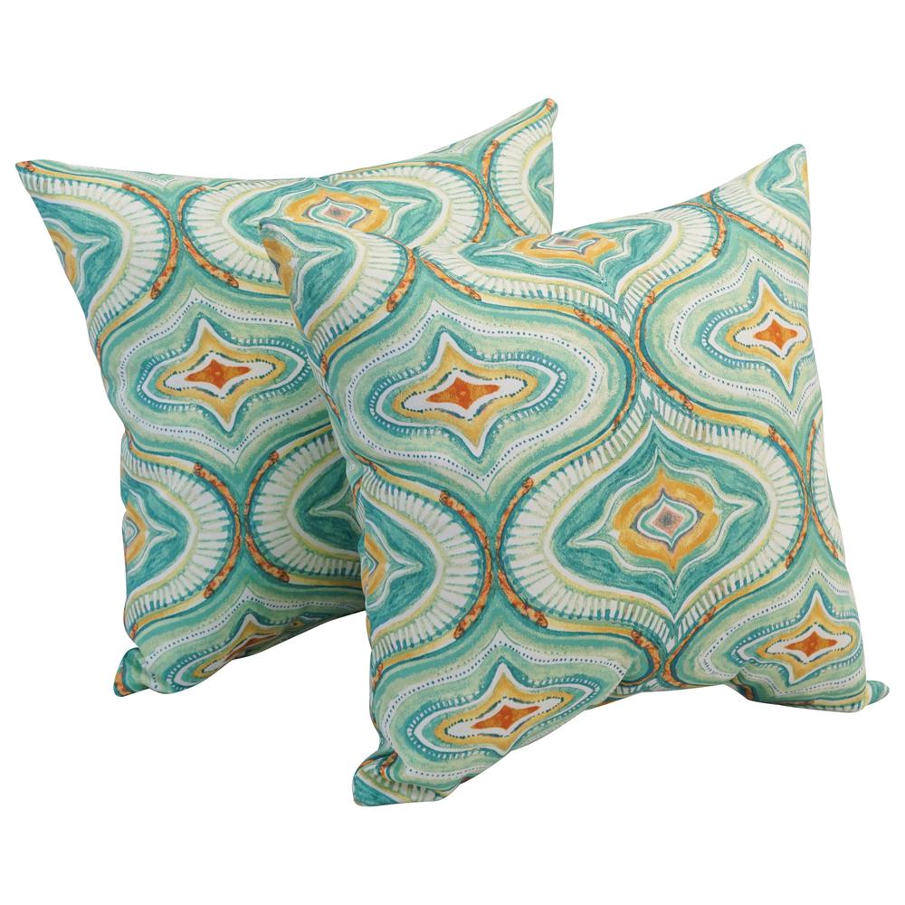 17-inch Square Polyester Outdoor Throw Pillows (Set of 2) 9910-S2-OD-194. Picture 1