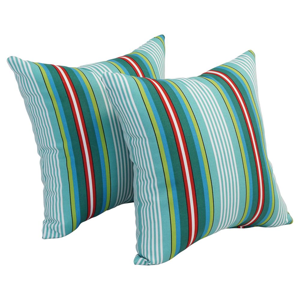 17-inch Square Polyester Outdoor Throw Pillows (Set of 2) 9910-S2-OD-195. Picture 1