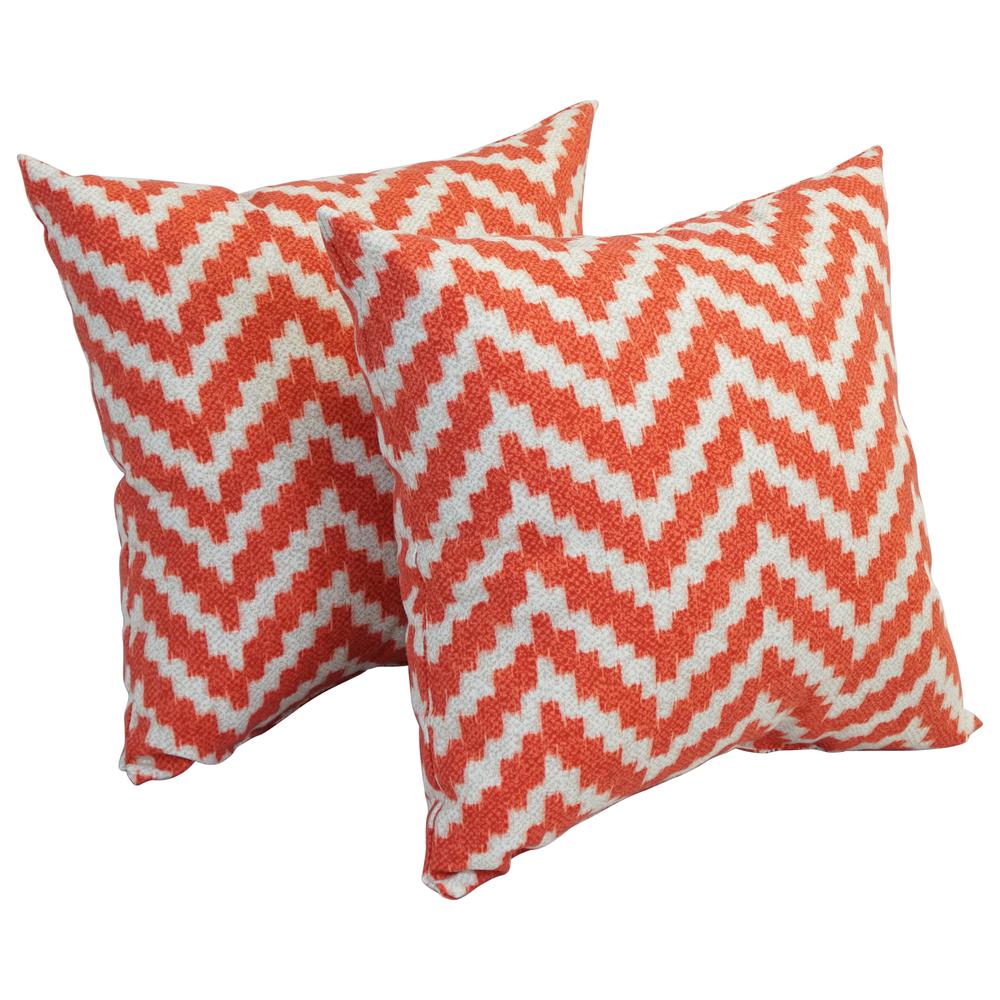 17-inch Square Polyester Outdoor Throw Pillows (Set of 2) 9910-S2-OD-199. Picture 1