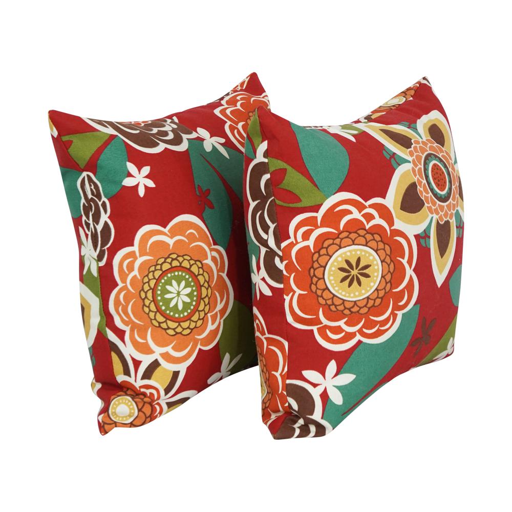 17-inch Square Polyester Outdoor Throw Pillows (Set of 2) 9910-S2-OD-202. The main picture.