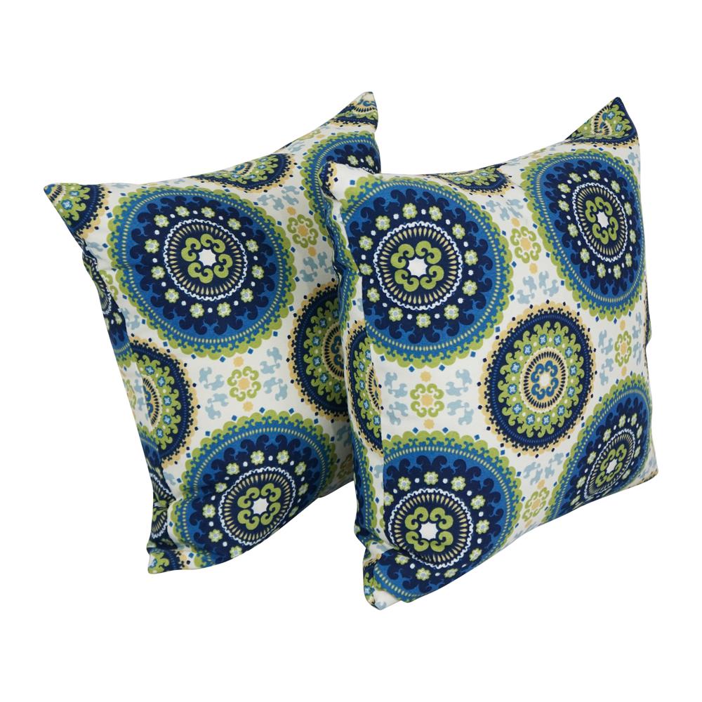 17-inch Square Polyester Outdoor Throw Pillows (Set of 2) 9910-S2-OD-208. Picture 1