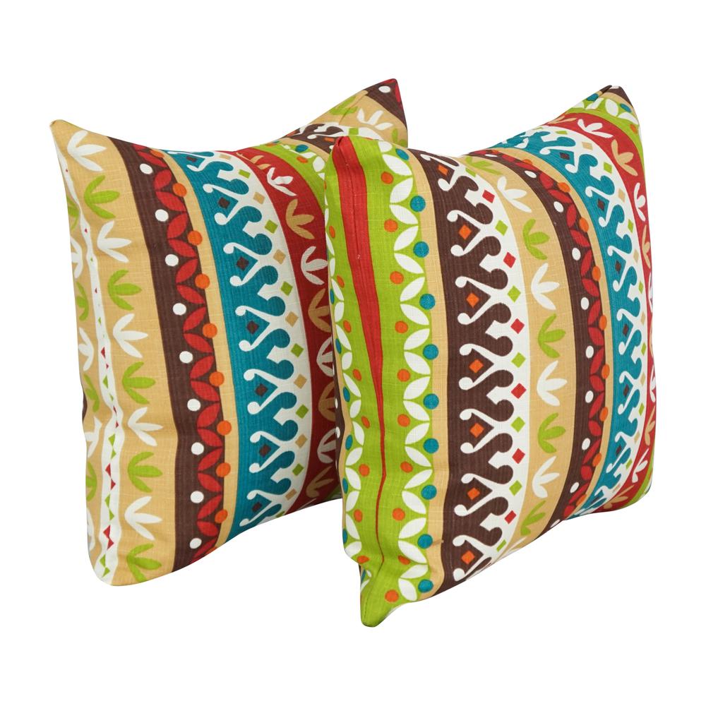 17-inch Square Polyester Outdoor Throw Pillows (Set of 2) 9910-S2-OD-212. Picture 1